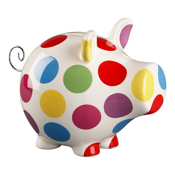 Polka Dot Piggy Bank