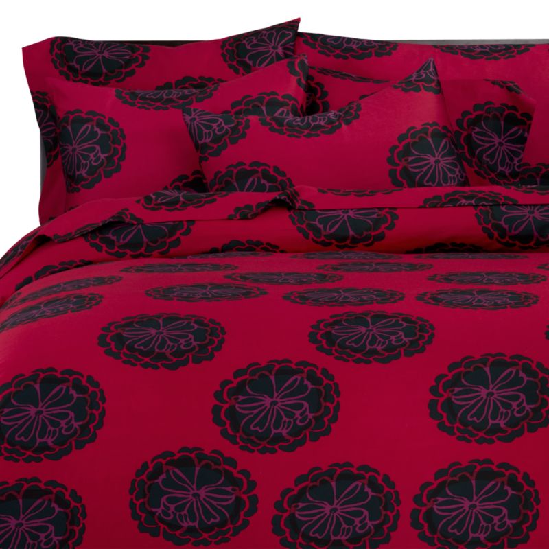 Marimekko Poloneesi Ruby Bed Linens