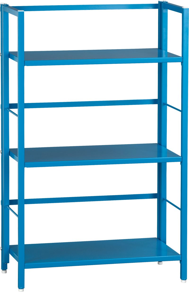 Pop Up Aqua Folding Three-Shelf Bookcase