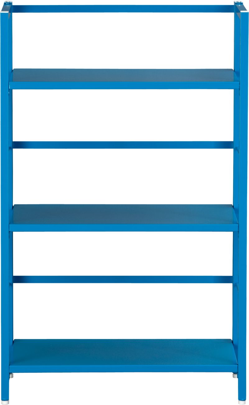 Pop Up Aqua Folding Three-Shelf Bookcase