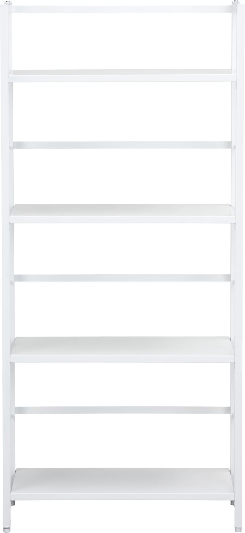 Pop Up White Folding Four-Shelf Bookcase