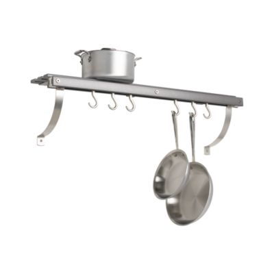 Grey Wall Mounted Pot Rack