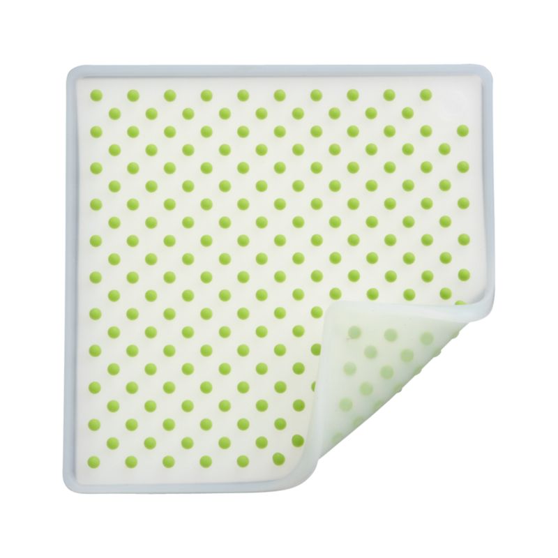 Silicone Green and White Potholder-Trivet