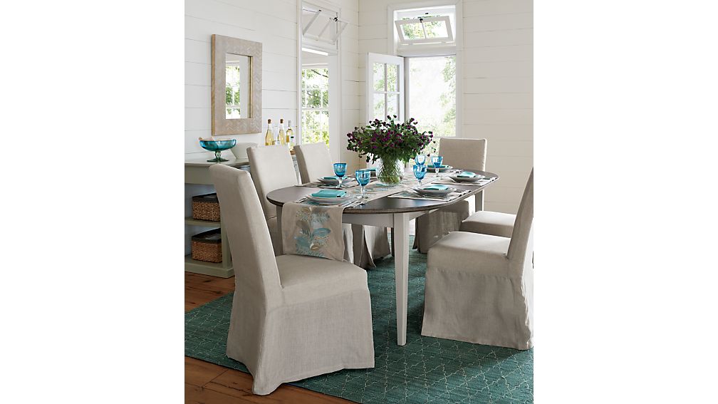 Slip Linen Slipcovered Dining Chair Crate And Barrel