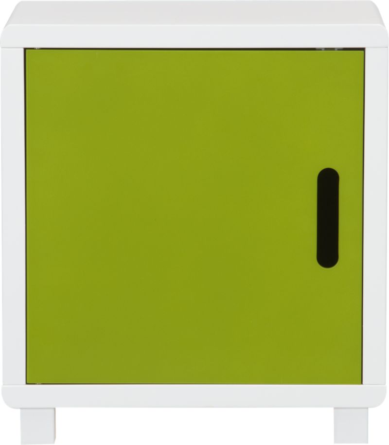 Qube 1-Section Green Storage Unit