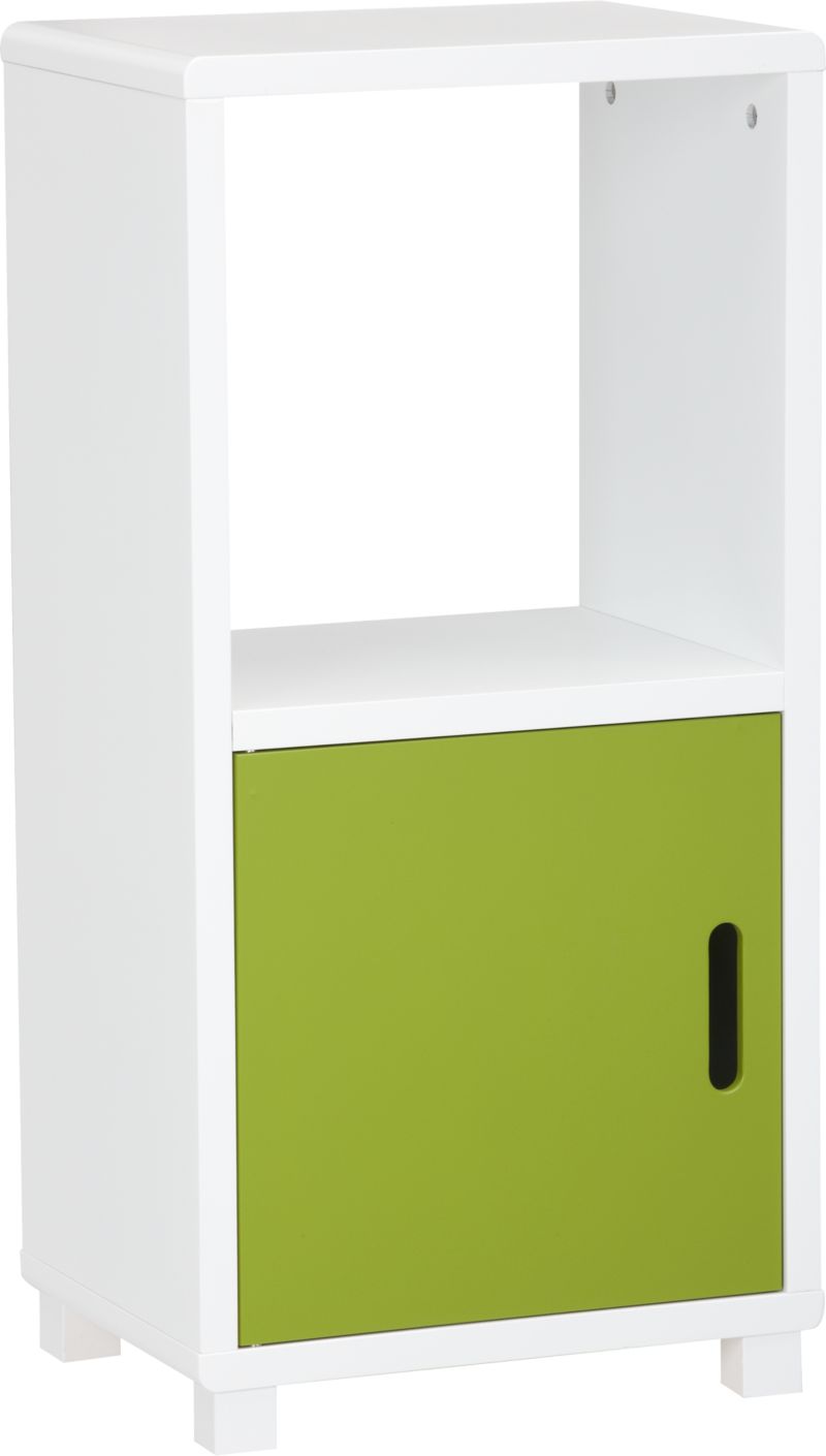 Qube 2-Section Green Storage Unit