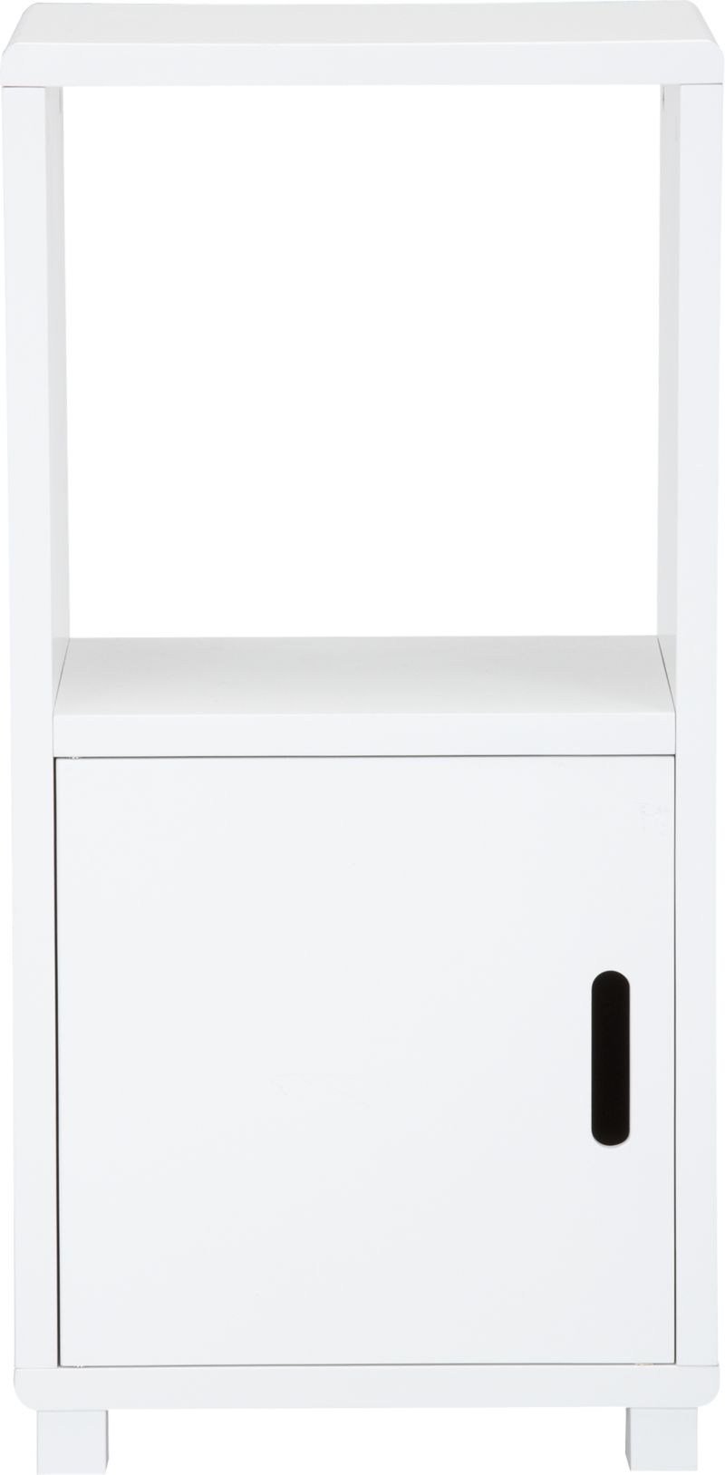 Qube 2-Section White Storage Unit