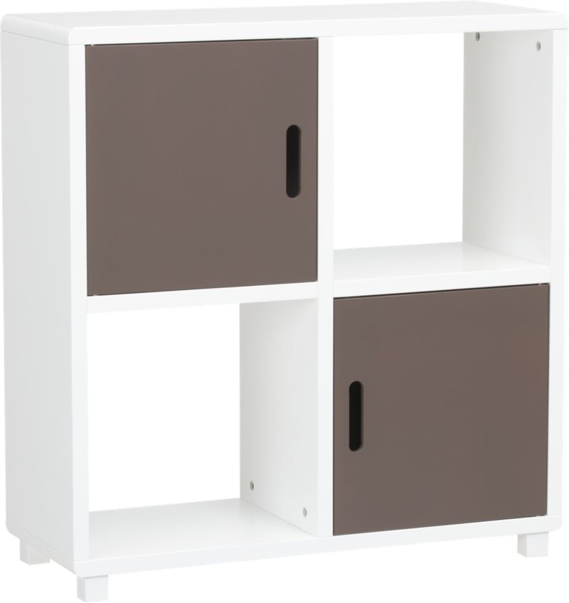 Qube 4-Section Grey Storage Unit