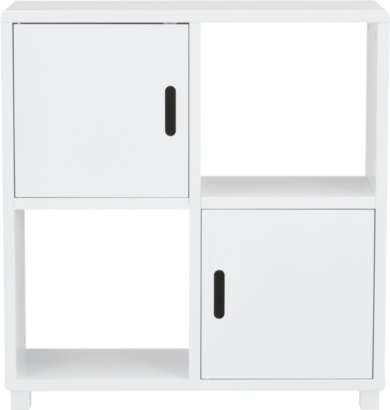Qube 4-Section White Storage Unit