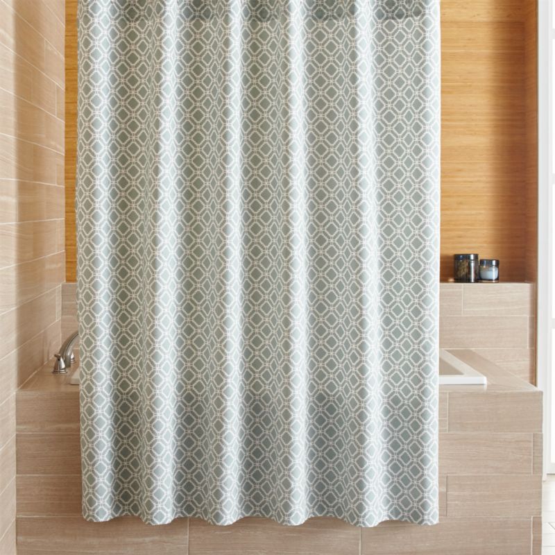Raj Blue Shower Curtain Crate and Barrel