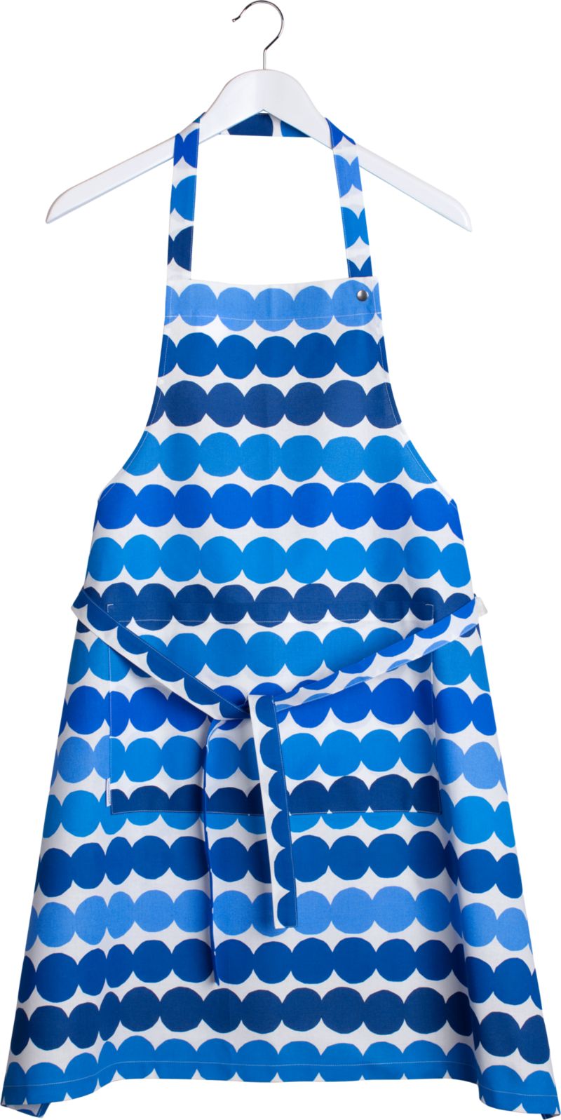 Marimekko Räsymatto Blue and White Apron