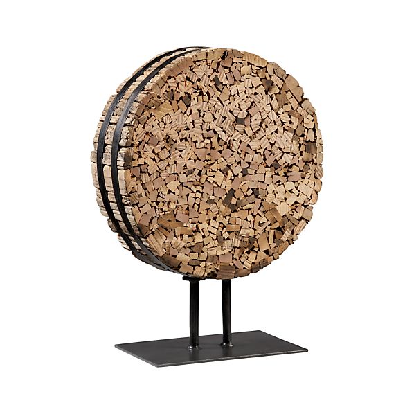 Reclaimed Wood Sculpture in Home Accents Crate and Barrel