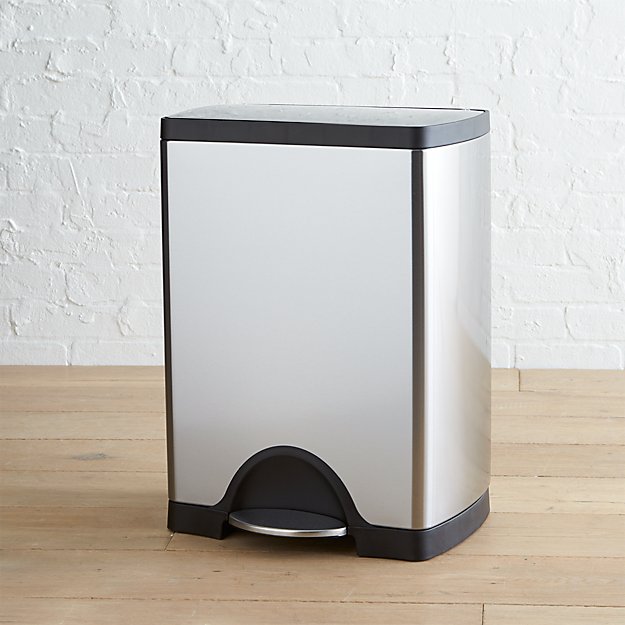 simplehuman ® 30Liter/8Gallon Stainless Steel Rectangular Step Can