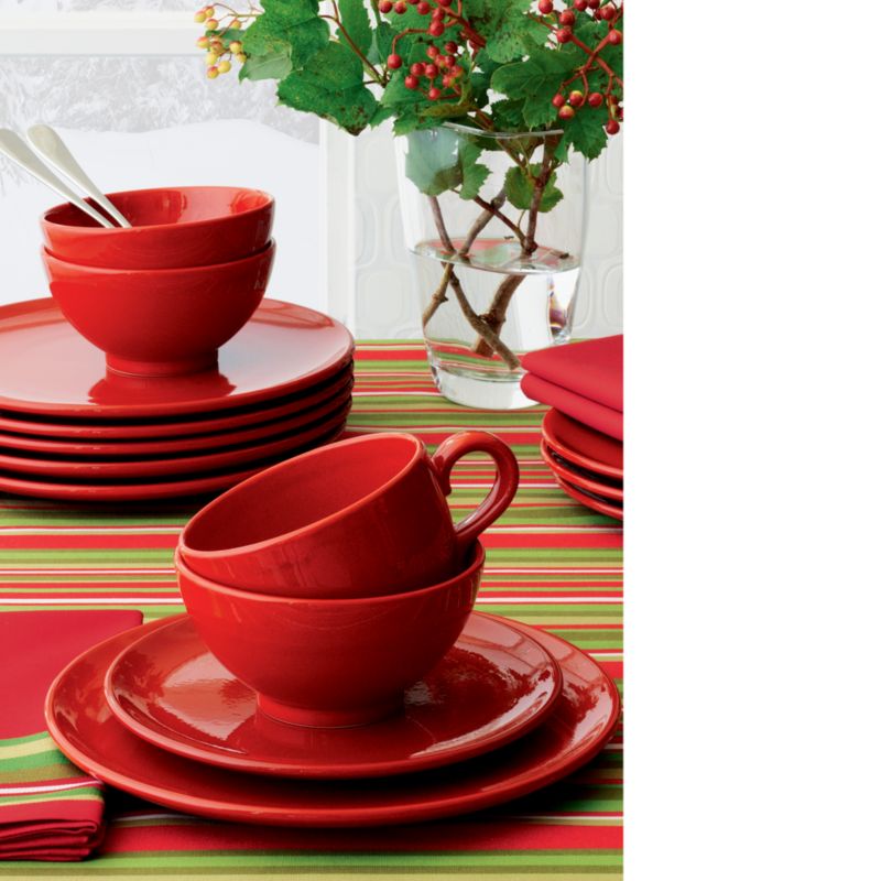 Red Coupe Dinnerware