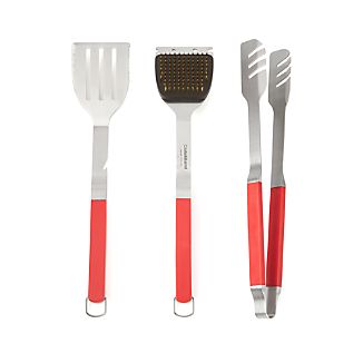 Red Grip 3-Piece BBQ Tool Set