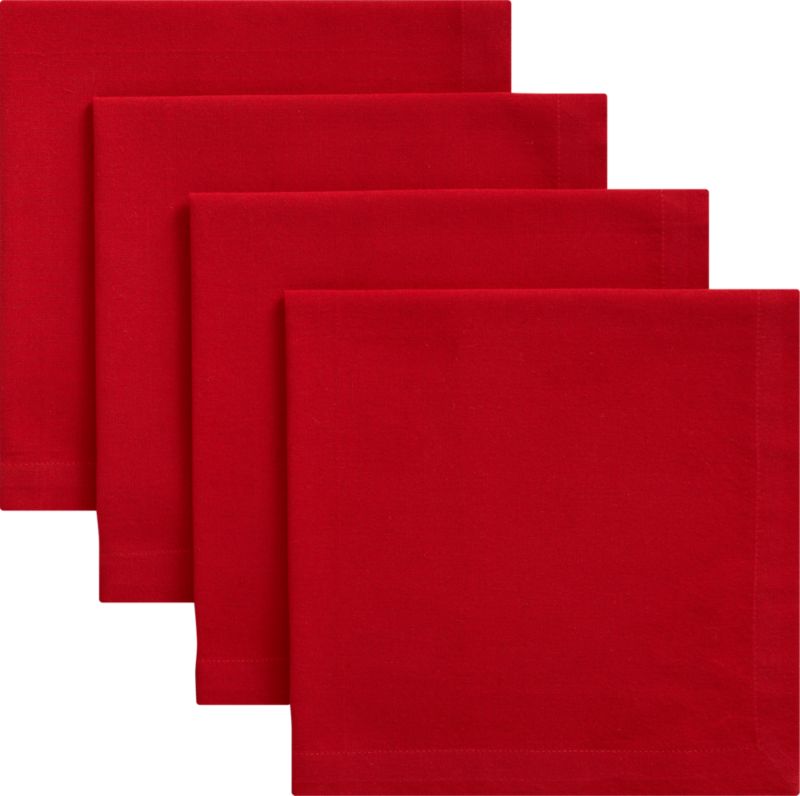 Set of 4 Red Napkins