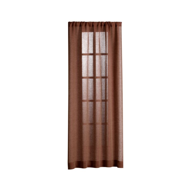 Red Ochre Sheer Curtain Panel