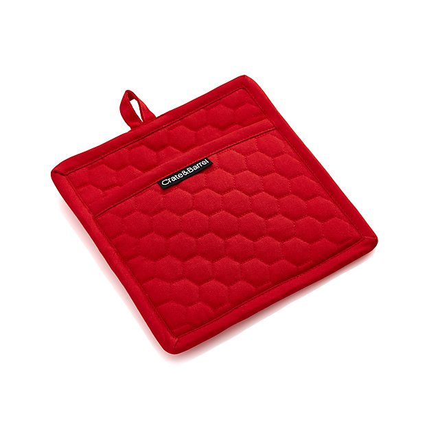 Red Pot Holder Crate and Barrel