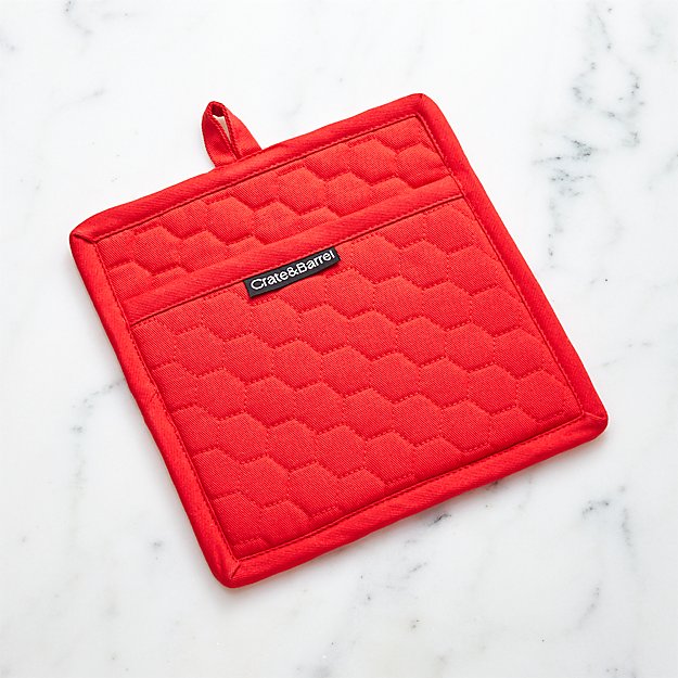 Red Pot Holder Crate and Barrel