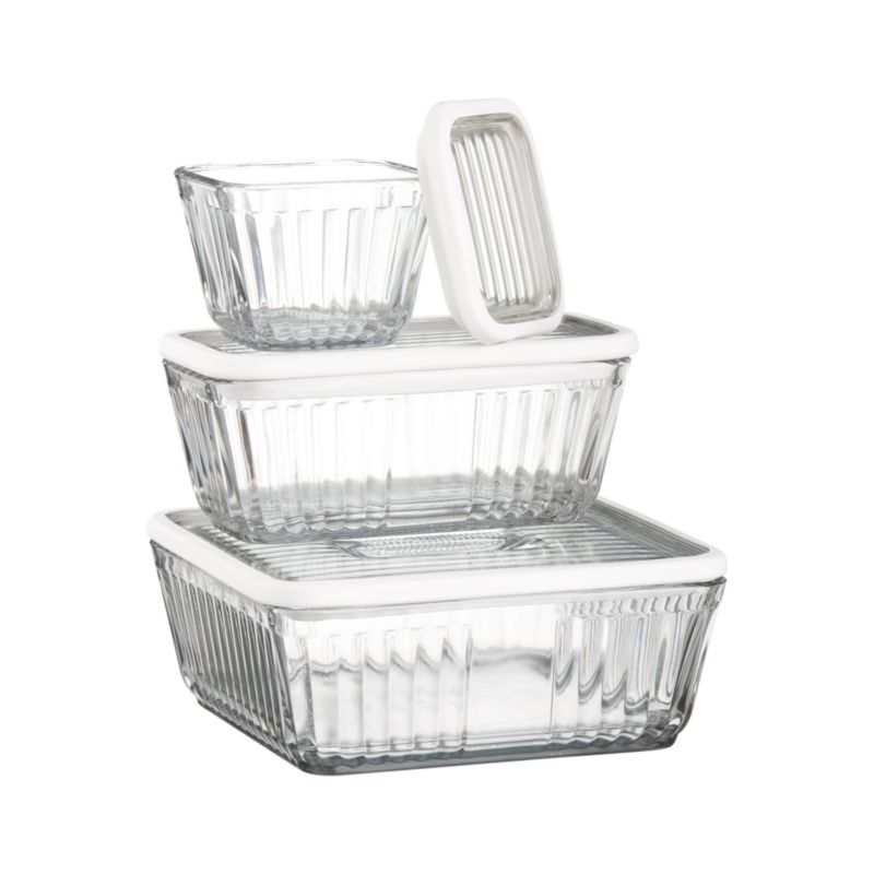 Refrigerator Storage Containers with Silicone Lids