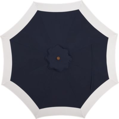 9 Round Sunbrella Indigo Banded Umbrella Cover