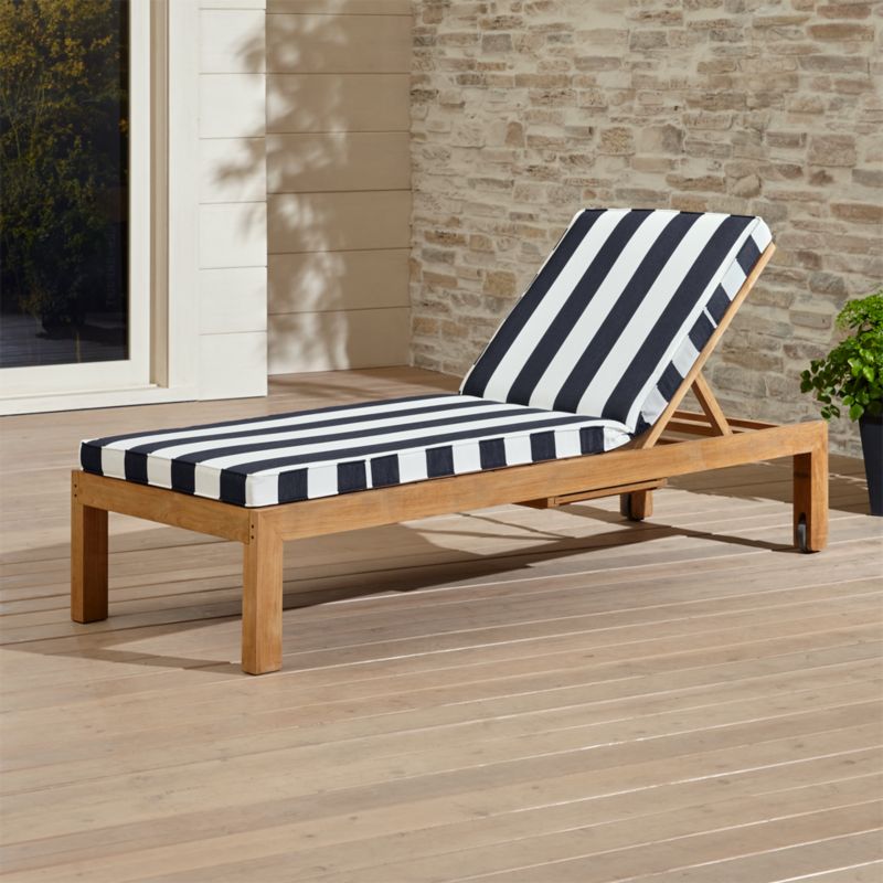 Regatta Chaise Lounge with Sunbrella ® Cushion Sunbrella Cabana Stripe