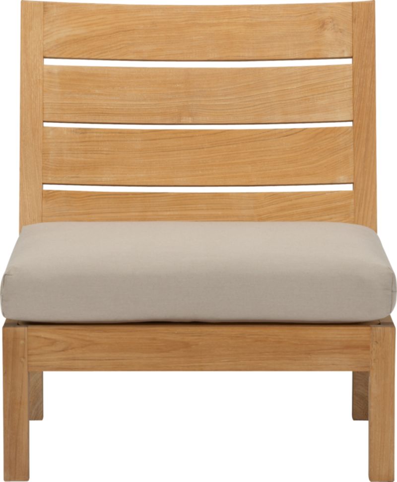 Regatta Modular Armless Chair with Sunbrella® Stone Cushion
