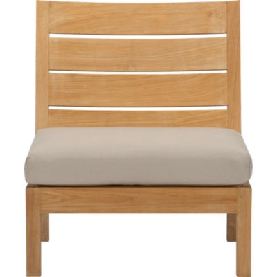 Regatta Modular Armless Chair with Sunbrella Stone Cushion