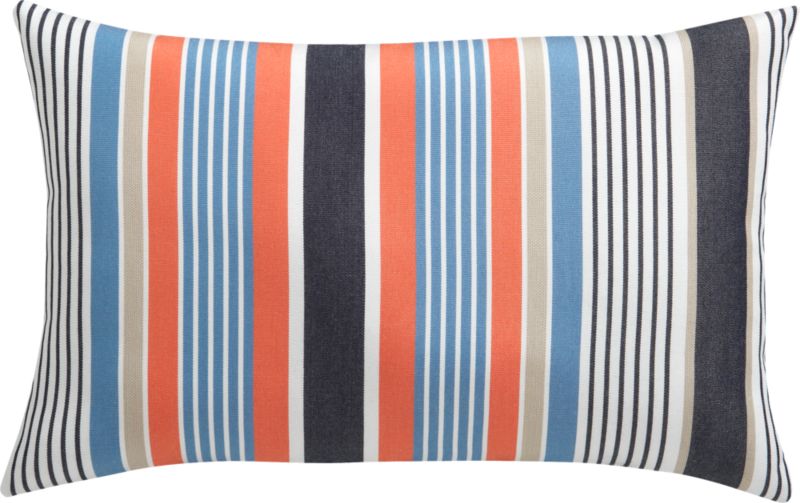 Sunbrella® Regatta Stripe 20"x13" Outdoor Pillow