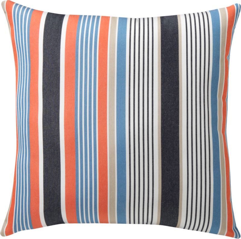 Sunbrella® Regatta Stripe 20" Sq. Outdoor Pillow