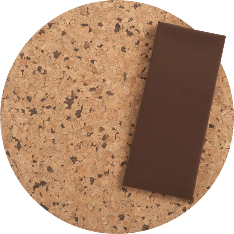 Reversible Light Cork Placemat and Cotton Cappuccino Napkin