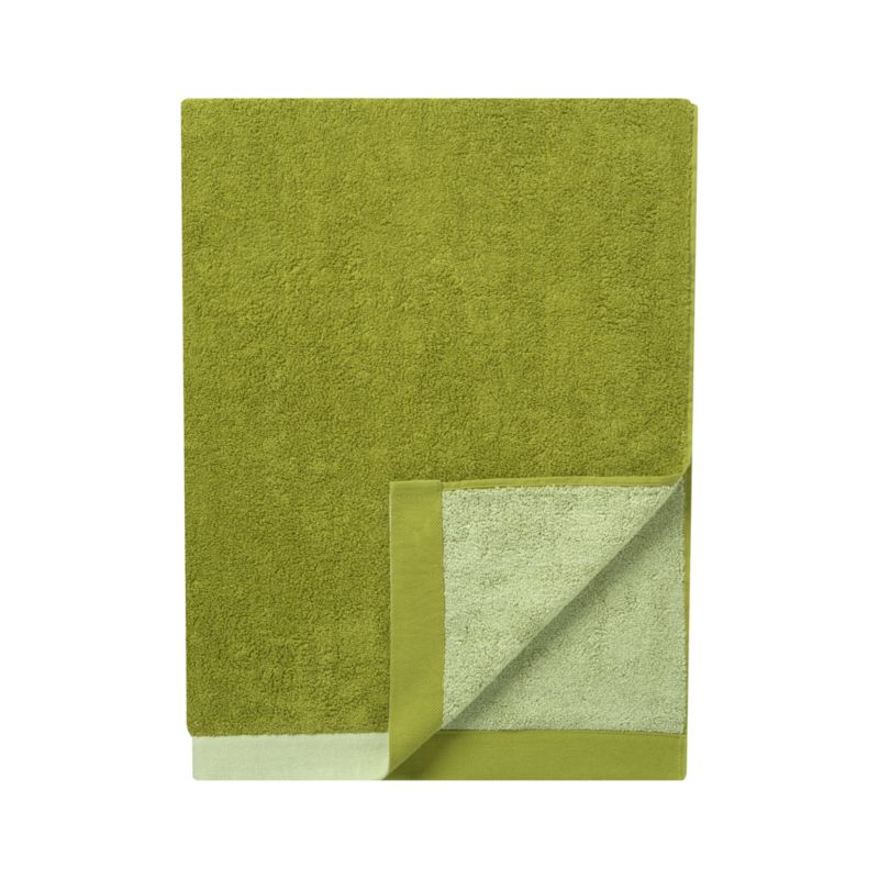 Reversible Green Bath Sheet. 35"x70"