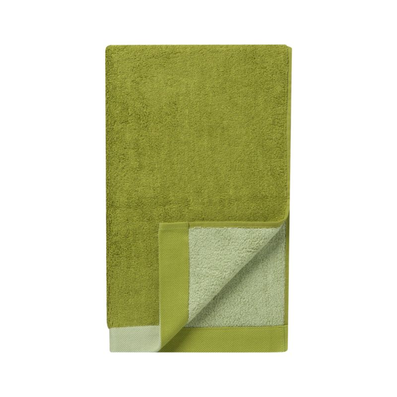 Reversible Green Hand Towel. 19.5"x30"
