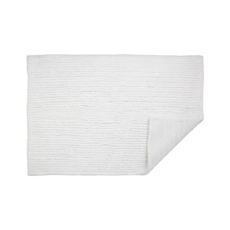 Reversible White Bath Rug