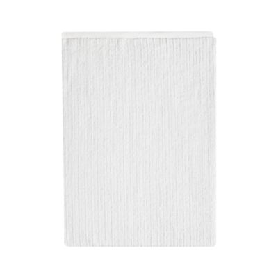 Ribbed White Bath Sheet
