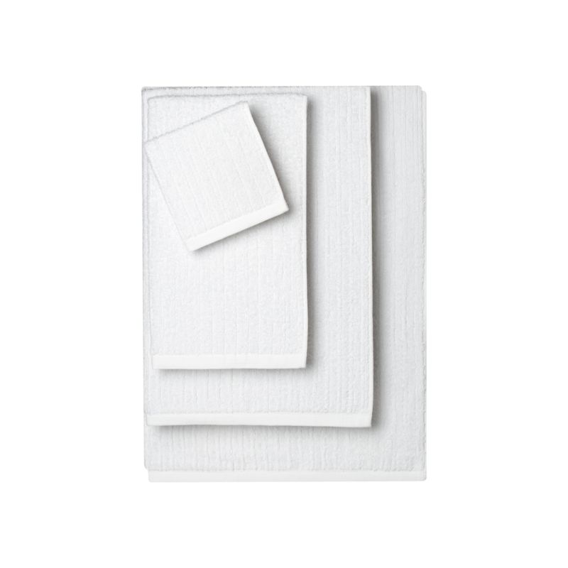 RibbedWhiteBathTwlsF11