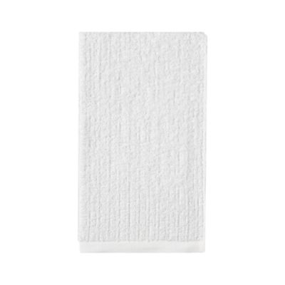 Ribbed White Hand Towel
