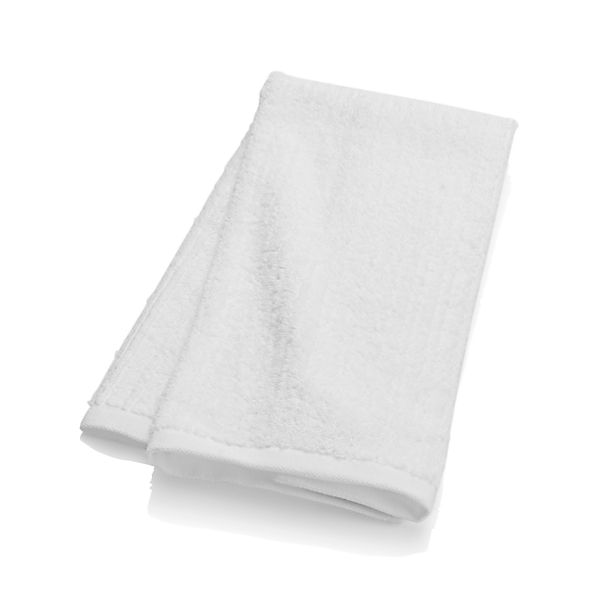 Ribbed White Hand Towel