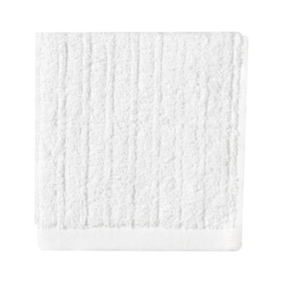 Ribbed White Washcloth