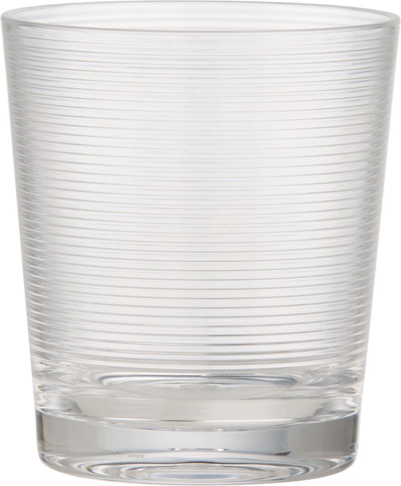 Ridged Acrylic Double Old-Fashioned Glass