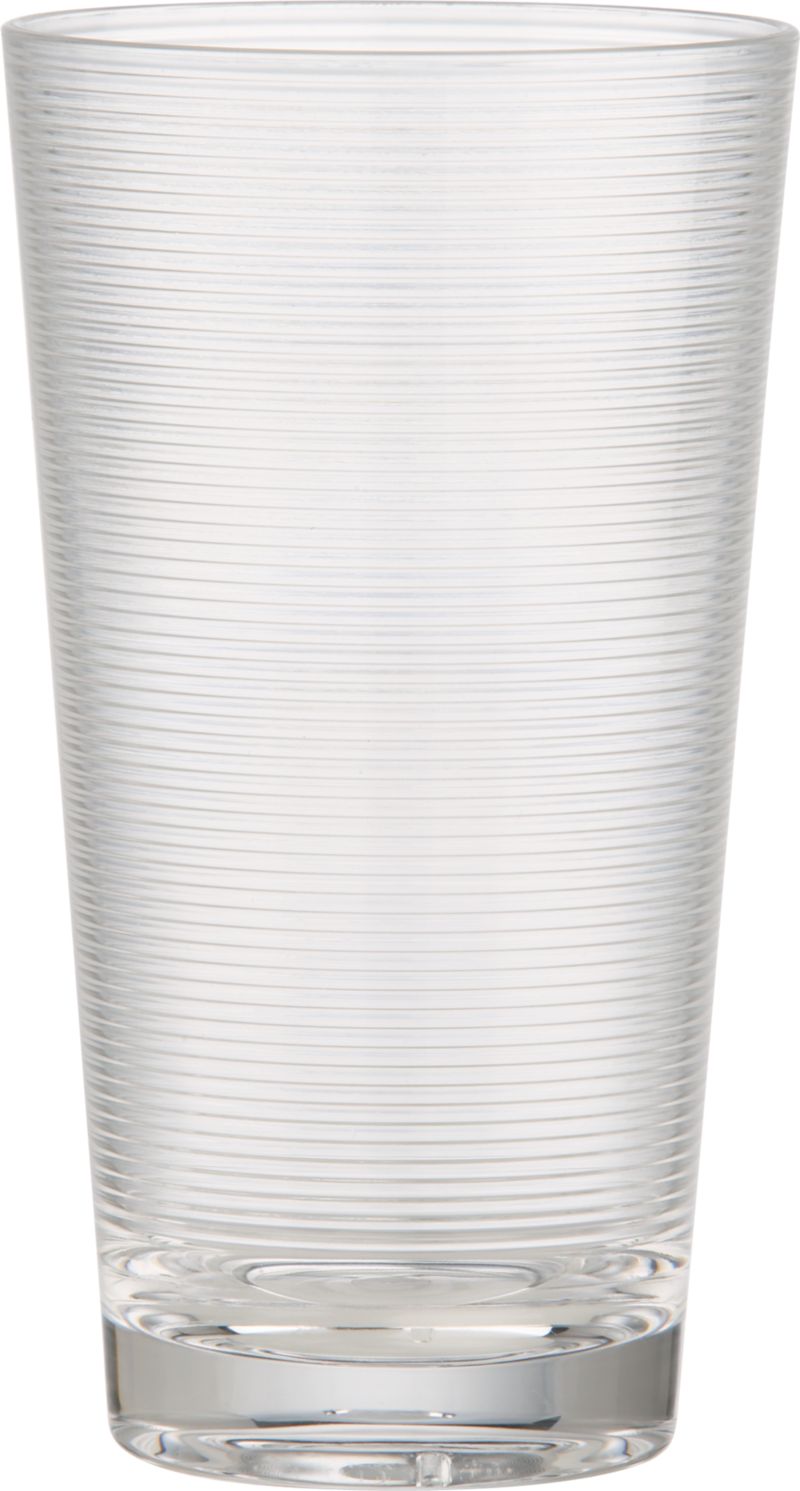 Ridged Acrylic Highball Glass