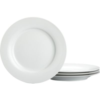 Set of 4 Rim Dinner Plates