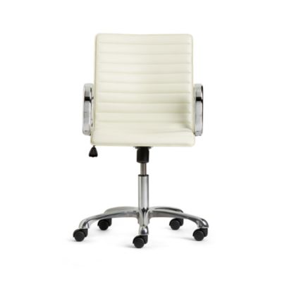 Ripple Ivory Leather Office Chair