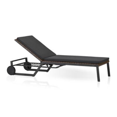 Rocha Chaise Lounge with Sunbrella® Charcoal Cushion