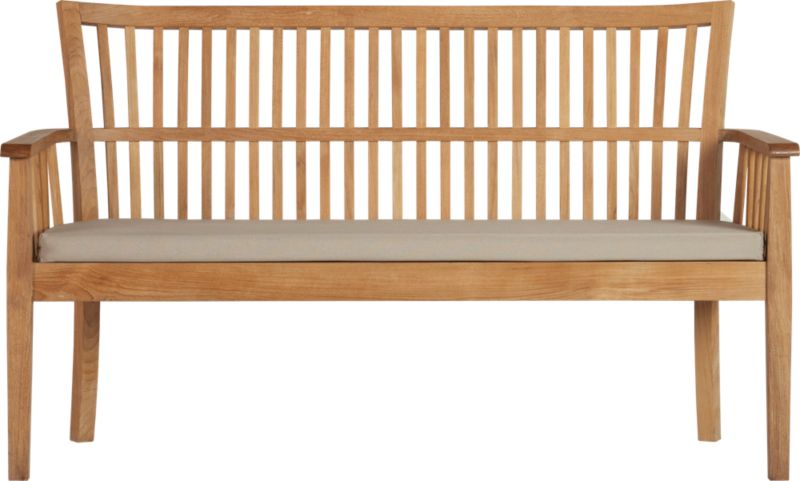 Roseto Bench with Sunbrella® Stone Cushion