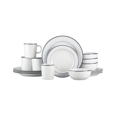 Roulette Blue Band 16-Piece Dinnerware Set