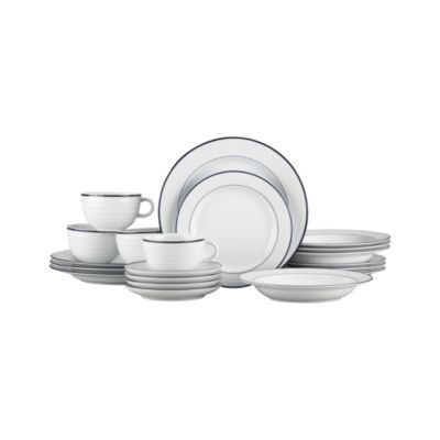 Roulette Blue Band 20-Piece Dinnerware Set