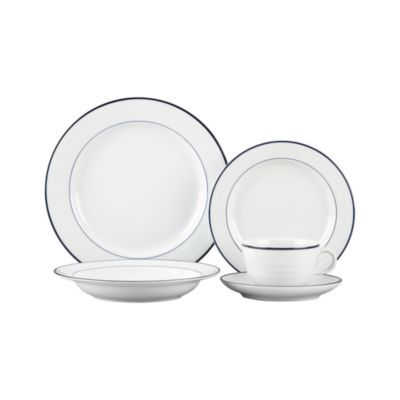 Roulette Blue Band 5-Piece Place Setting with Low Bowl
