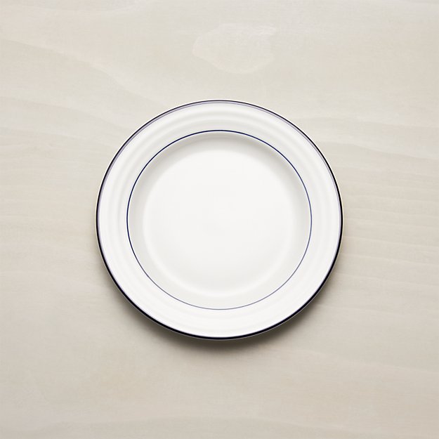 Roulette Blue Band Salad Plate Crate and Barrel