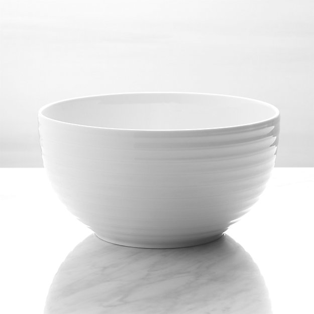 Roulette White Serving Bowl Crate and Barrel